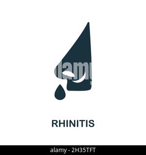 Allergic runny nose icon with mucus discharge Stock Vector Image & Art ...