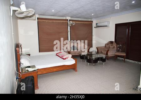 Hotel in Mohenjo daro area close Indus river in Larkana district, Sindh, Pakistan Stock Photo