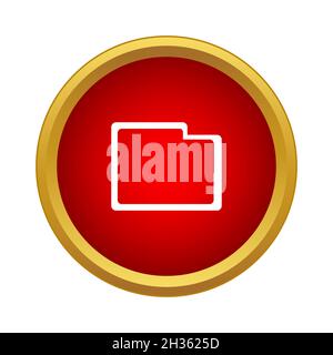 Folder icon in simple style isolated on white background Stock Photo