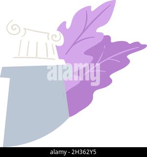 Classic Greek Roman Column Pillar Vintage Woodcut Stock Vector Image ...
