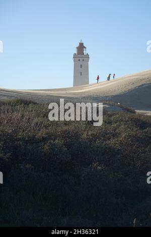 Famous Rubjerg Knude Fyr Lighthouse on a sunny day prior to its