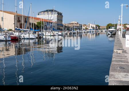 The harbour of Marseillan at the Étang de Thau, France Stock Photo
