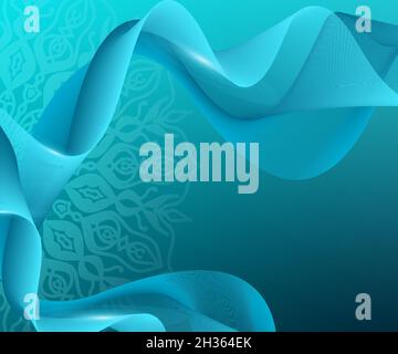 luxury and elegant smooth wave illustration abstract, great for web design materials, presentations, banners, posters, business cards and promotional Stock Vector