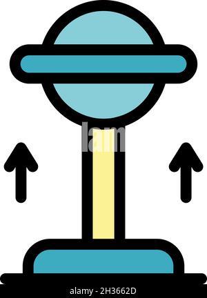 Pendulum tool icon. Outline pendulum tool vector icon color flat isolated Stock Vector