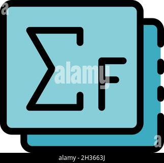 Newtons icon. Outline newtons vector icon color flat isolated Stock Vector