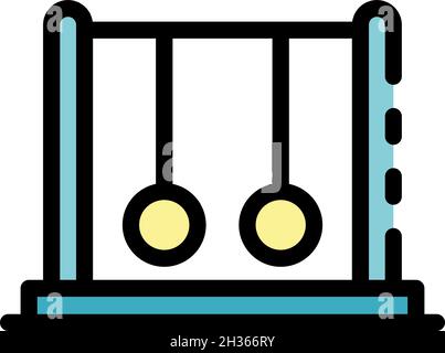 Pendulum stand icon. Outline pendulum stand vector icon color flat isolated Stock Vector
