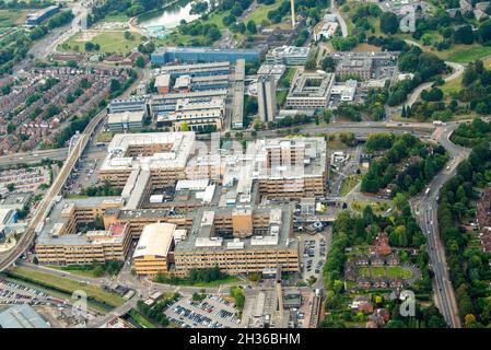 Aerial image of the Queens Medical Centre, Nottingham Nottinghamshire England UK Stock Photo