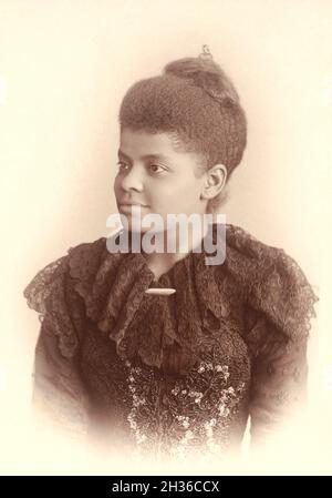 Mary Garrity photograph of Ida Bell Wells-Barnett the American investigative journalist, educator, and early leader in the civil rights movement. Stock Photo