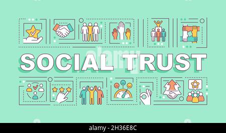 Social trust word concepts banner Stock Vector