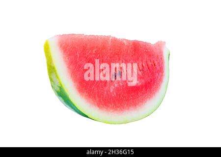 ripe red slices Watermelon isolated on white background Stock Photo