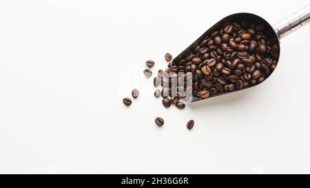 top view roasted coffee beans. Resolution and high quality beautiful photo Stock Photo