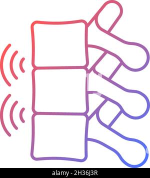 Ankylosing spondylitis gradient linear vector icon Stock Vector
