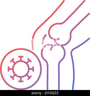Reactive arthritis gradient linear vector icon Stock Vector