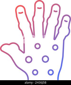 Psoriatic arthritis gradient linear vector icon Stock Vector