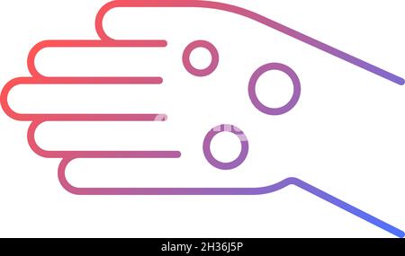 Rheumatoid nodules gradient linear vector icon Stock Vector