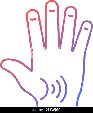 Thumb arthritis gradient linear vector icon Stock Vector