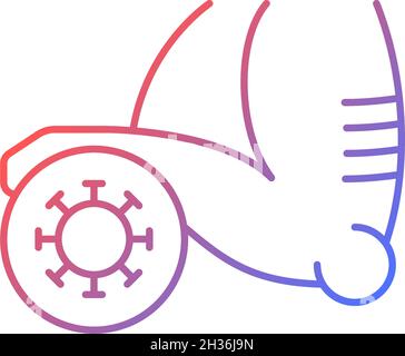 Septic arthritis gradient linear vector icon Stock Vector