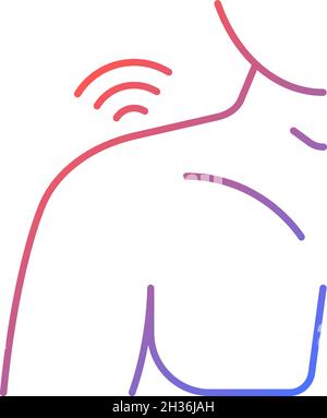 Shoulders rheumatism gradient linear vector icon Stock Vector