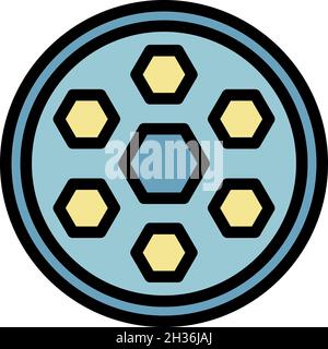 Surgical light icon. Outline surgical light vector icon color flat isolated Stock Vector