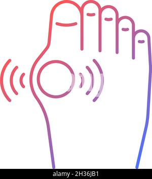 Gout gradient linear vector icon Stock Vector