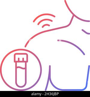 Rheumatism blood tests gradient linear vector icon Stock Vector