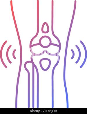 Bursitis gradient linear vector icon Stock Vector