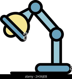 Surgical lamp icon. Outline surgical lamp vector icon color flat isolated Stock Vector