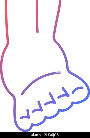 Joint sprain gradient linear vector icon Stock Vector