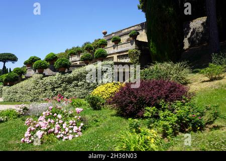 Ville pontificie di Castel Gandolfo, Gardens of Villa Barberini, Castel Gandolfo, Lazio, Italy, Europe Stock Photo