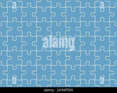 Seamless pattern of completed puzzle pieces grid Stock Vector