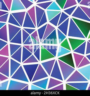 Polygonal rainbow mosaic background. Abstract low poly vector illustration. Triangular pattern in halftone style. Template geometric business design Stock Vector