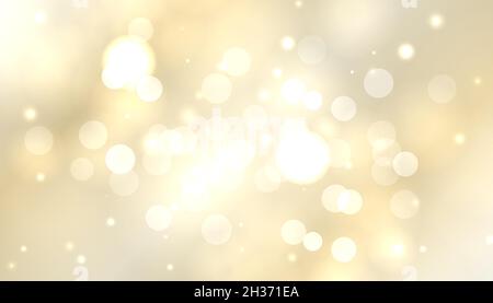 Christmas background with a golden bokeh lights design Stock Vector ...