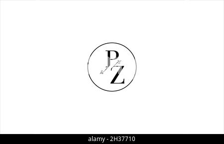 letters pz logo design with negative space effect for illustration use ...