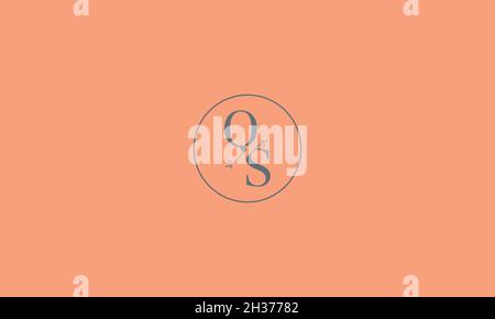 LETTERS QS LOGO DESIGN WITH NEGATIVE SPACE EFFECT FOR ILLUSTRATION USE Stock Vector