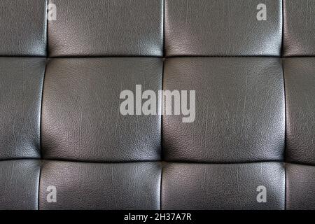 Black leather upholstery texture with great detail for background, high quality images Stock Photo