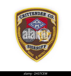 US sheriff department patch isolated with white background Stock Photo