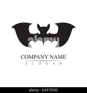 bat vector icon logo template illustration design Stock Vector