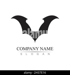 bat vector icon logo template illustration design Stock Vector