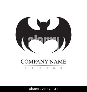 bat vector icon logo template illustration design Stock Vector