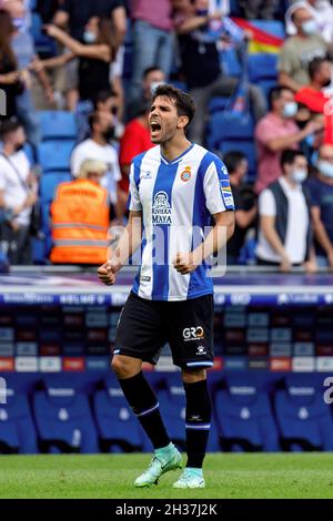 Leandro Cabrera of RCD Espanyol during the La Liga EA Sports match between RCD Espanyol and