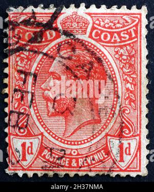 old Gold Coast Ghana postage stamp Stock Photo - Alamy