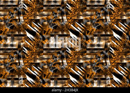 Colorful pattern background.Fashion pattern work and textile printing.Animal print, leopard texture.Fashion print pattern.Seamless abstract pattern in Stock Photo