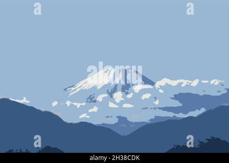 Illustration image of Mt. Fuji Stock Photo