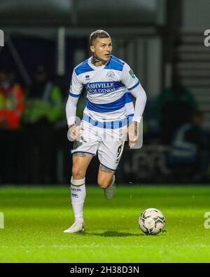 LONDON, UK. OCT 26TH QPR's Lyndon Dykes on the ball during the Carabao Cup match between Queens Park Rangers and Sunderland at the Kiyan Prince Foundation Stadium., London on Tuesday 26th October 2021. (Credit: Ian Randall | MI News) Credit: MI News & Sport /Alamy Live News Stock Photo