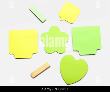 Different sticky notes on white background Stock Photo