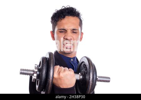 https://l450v.alamy.com/450v/2h38p30/slender-man-lifting-weights-on-white-background-young-latin-man-lifting-weight-with-difficulty-weak-and-funny-man-doing-a-lot-of-strength-2h38p30.jpg