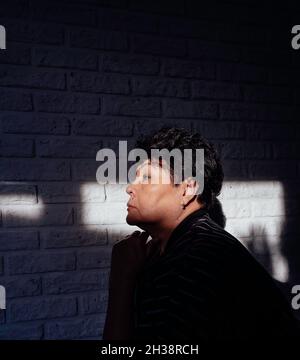 Profile portrait of an attractive elegant senior woman Stock Photo
