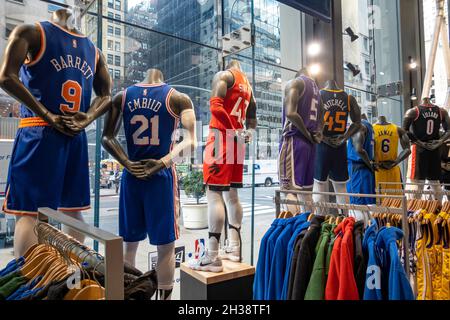 NBA flagship store for the professional basketball teams branded  merchandise, New York City, USA Stock Photo - Alamy