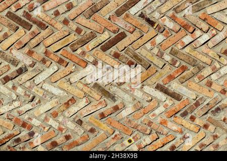 Stone wall with textured surface for wallpapers and background. Stock Photo