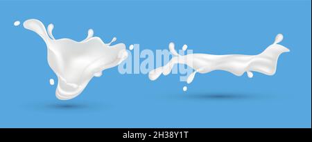 Milk splash vector yogurt isolated background wave cream liquid milk splash Stock Vector
